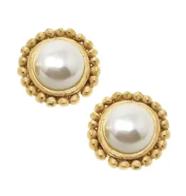 Susan Shaw Dotted Pearl Studs