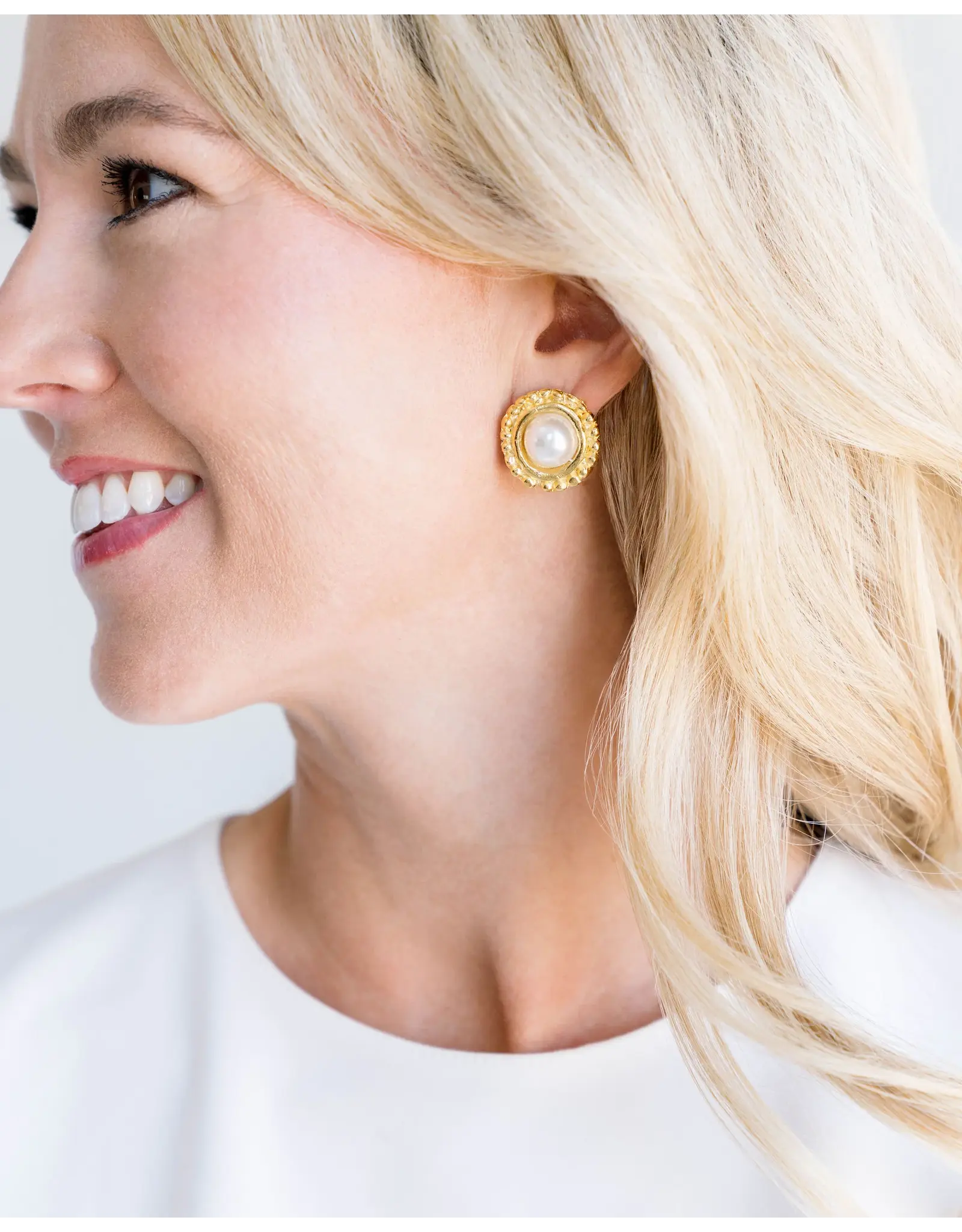 Susan Shaw Dotted Pearl Studs