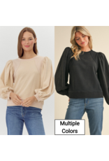 Gabby Puff Sleeve Sweatshirt