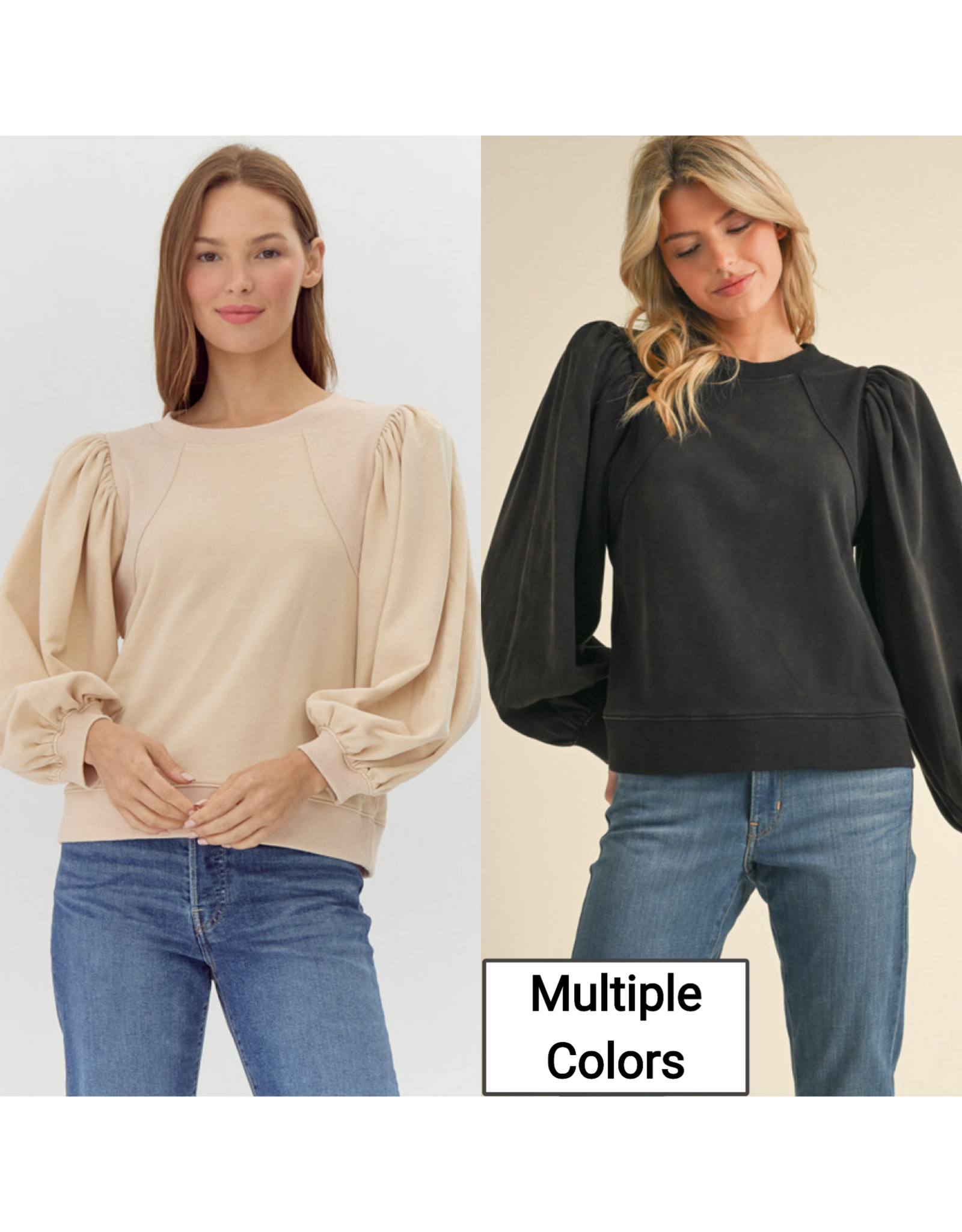 Gabby Puff Sleeve Sweatshirt