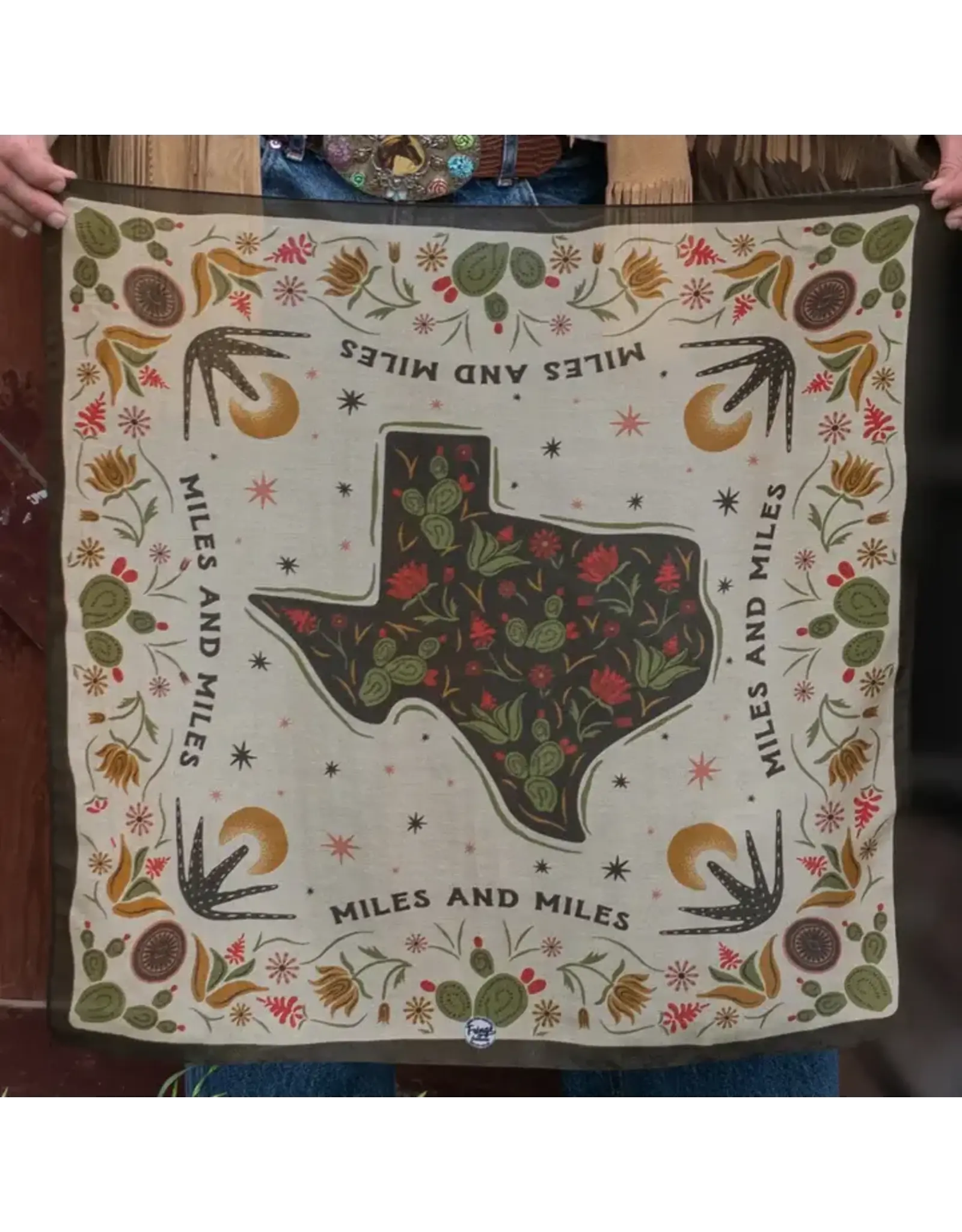 Fringe Scarves Fringe Miles and Miles Bandana Tan