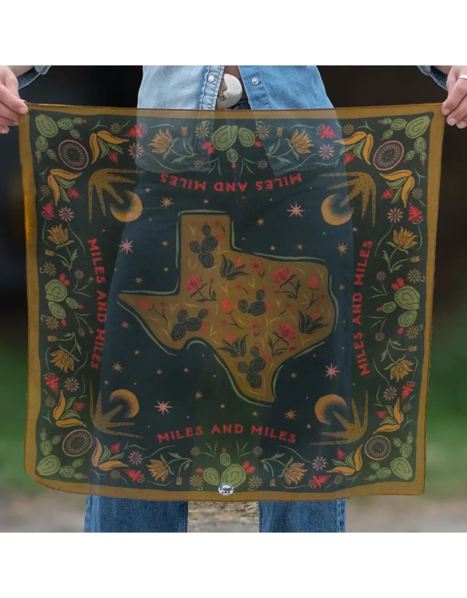 Fringe Scarves Fringe Miles and Miles Bandana Black