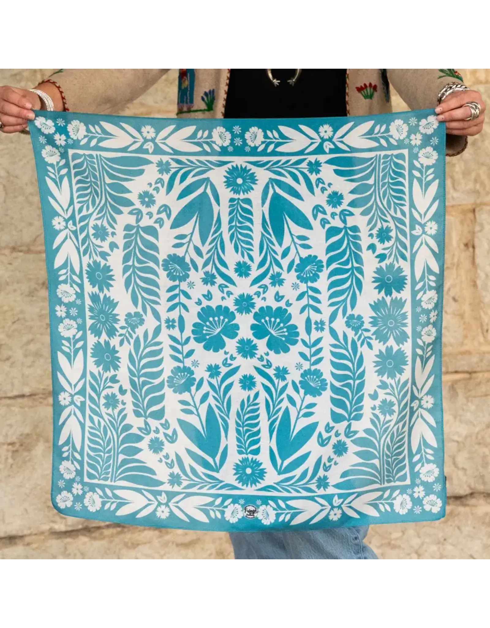 Fringe Scarves Fringe Senorita Bandana - Turquoise