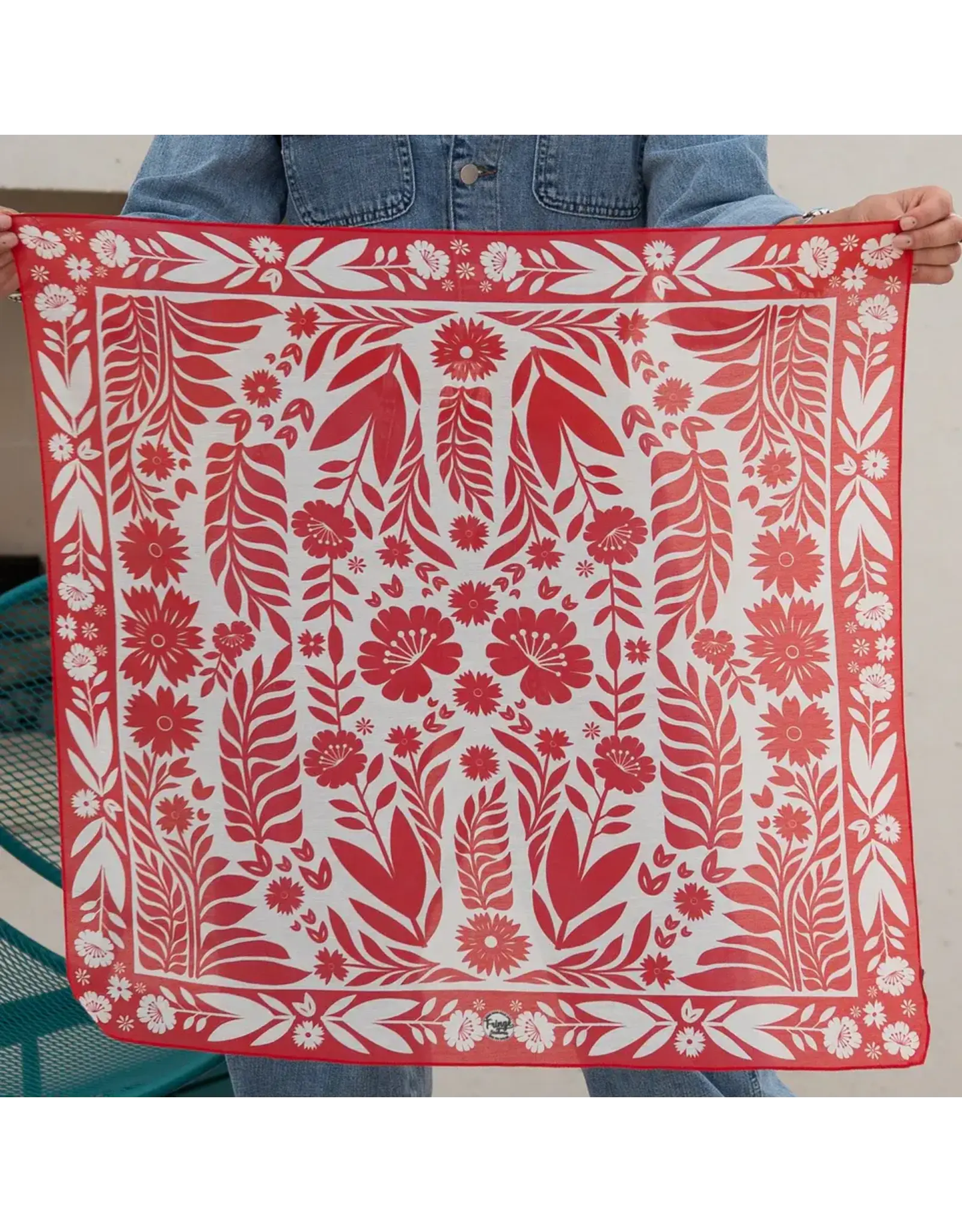 Fringe Scarves Fringe Senorita Bandana - Red