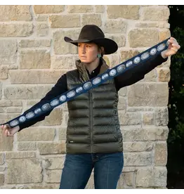 Fringe Scarves Fringe Twilly - Big Concho - Navy