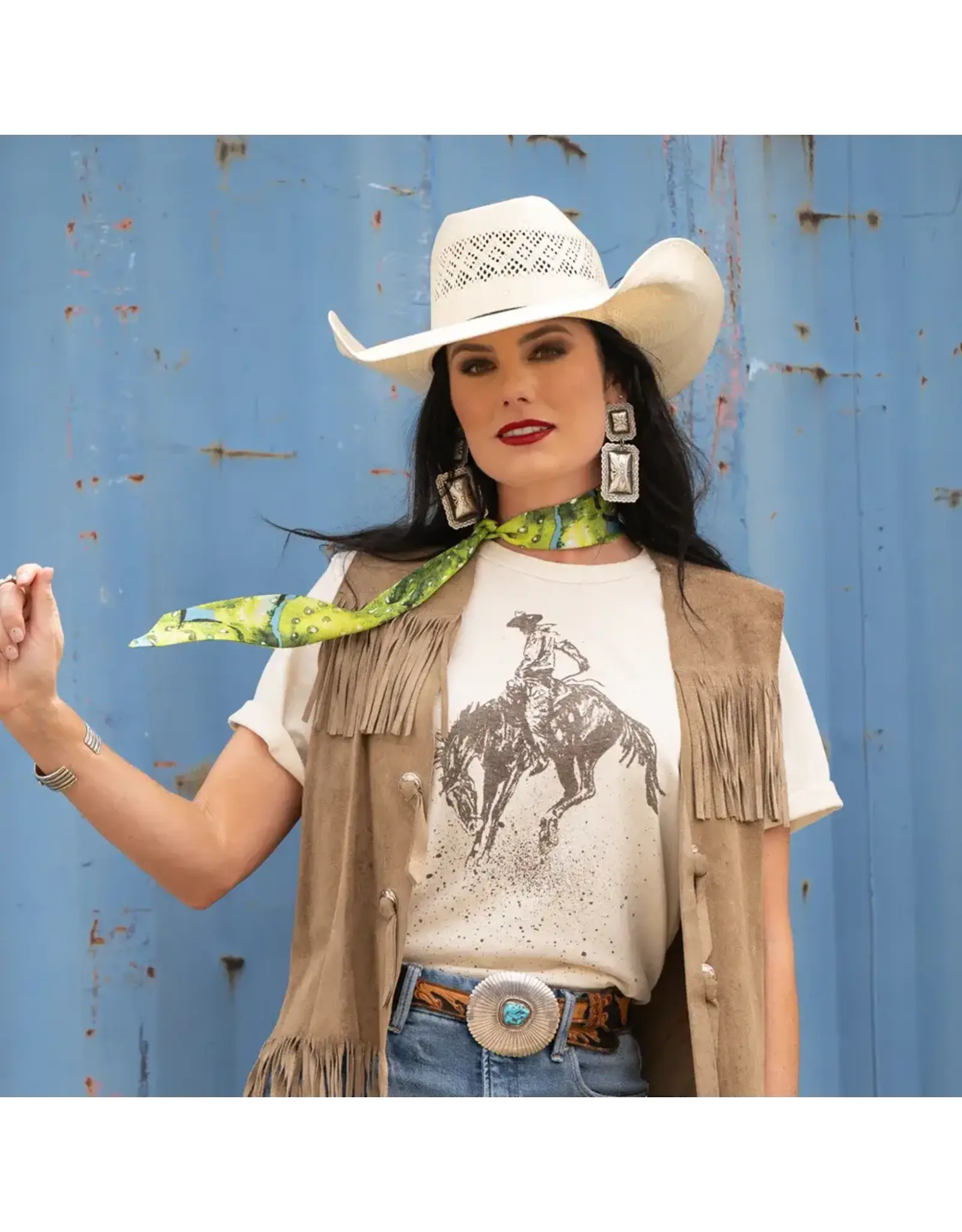 Fringe Scarves Fringe Twilly Prickly Pear