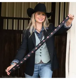 Fringe Scarves Fringe Twilly - Cross Me - Black