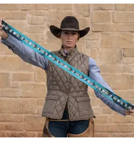 Fringe Scarves Fringe Twilly - Kingman Turquoise