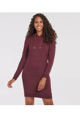 Tribal Tribal Long Sleeve Hooded Dress With Studs