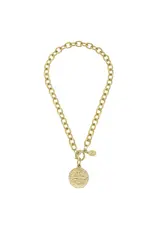 Susan Shaw Peruvian Coin Toggle Necklace