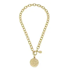 Susan Shaw Peruvian Coin Toggle Necklace