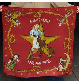 Fringe Scarves Fringe Always Saddle Your Own Horse Shorty - Red