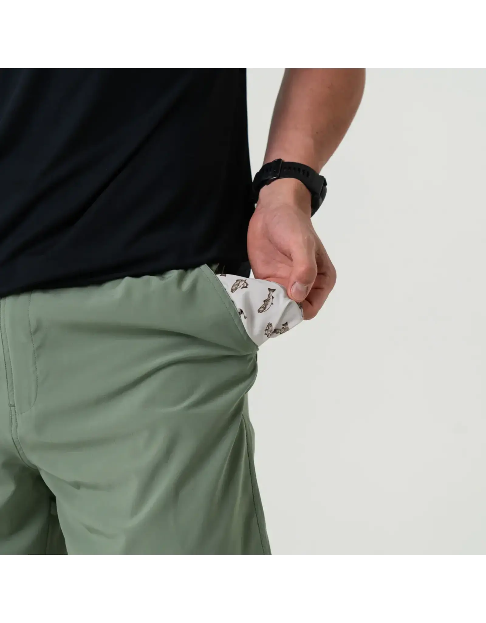 Burlebo Burlebo Everyday Short Light Sage - Fish Toss Pocket XLarge 7" (THE ORIGINAL)