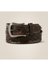 Ariat Ariat Women's Brown Embossed Leather with Silver Buckle Belt