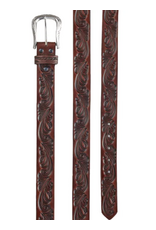 Ariat Ariat Women's Brown Embossed Leather with Silver Buckle Belt