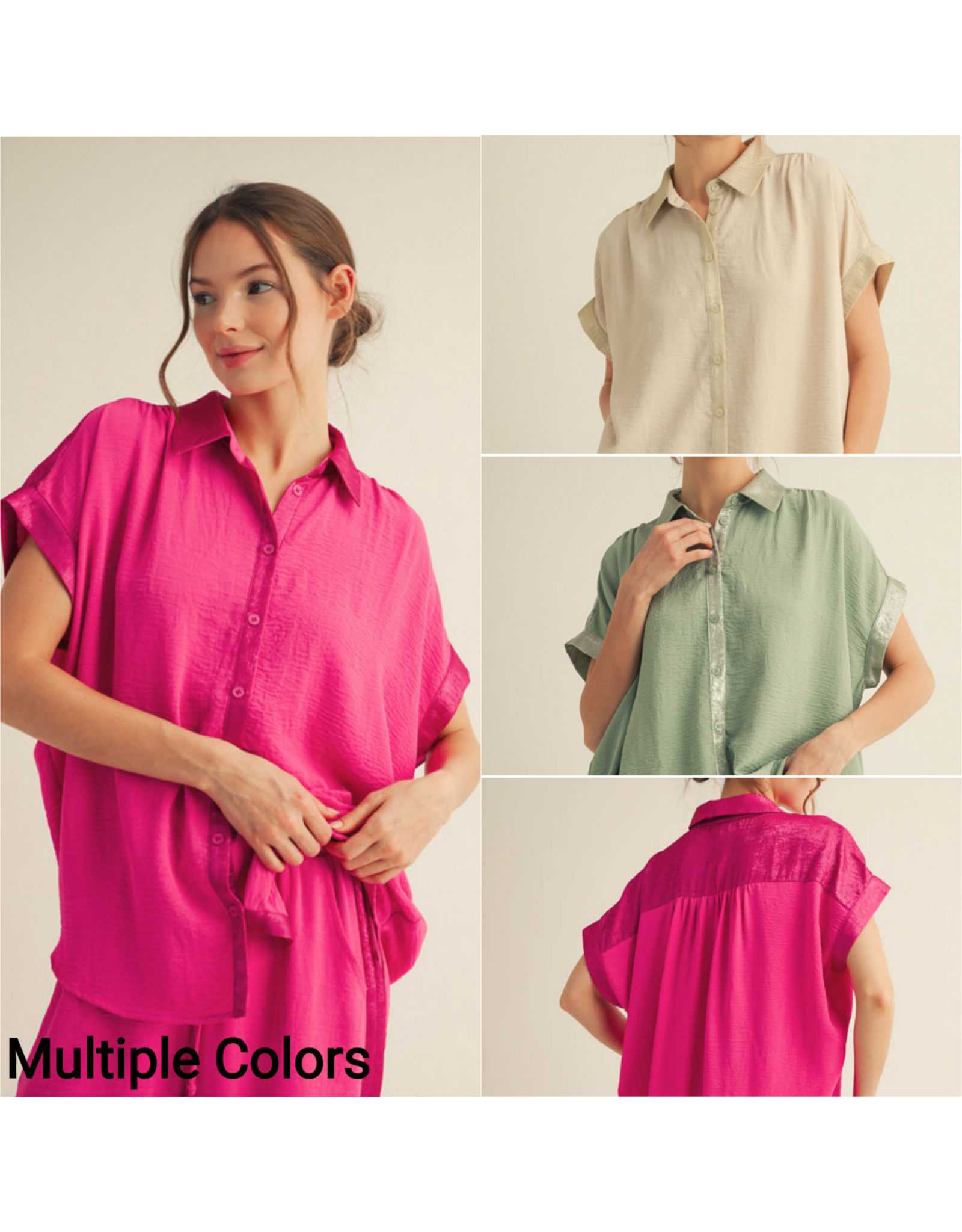 Robyn Metallic Trim Top