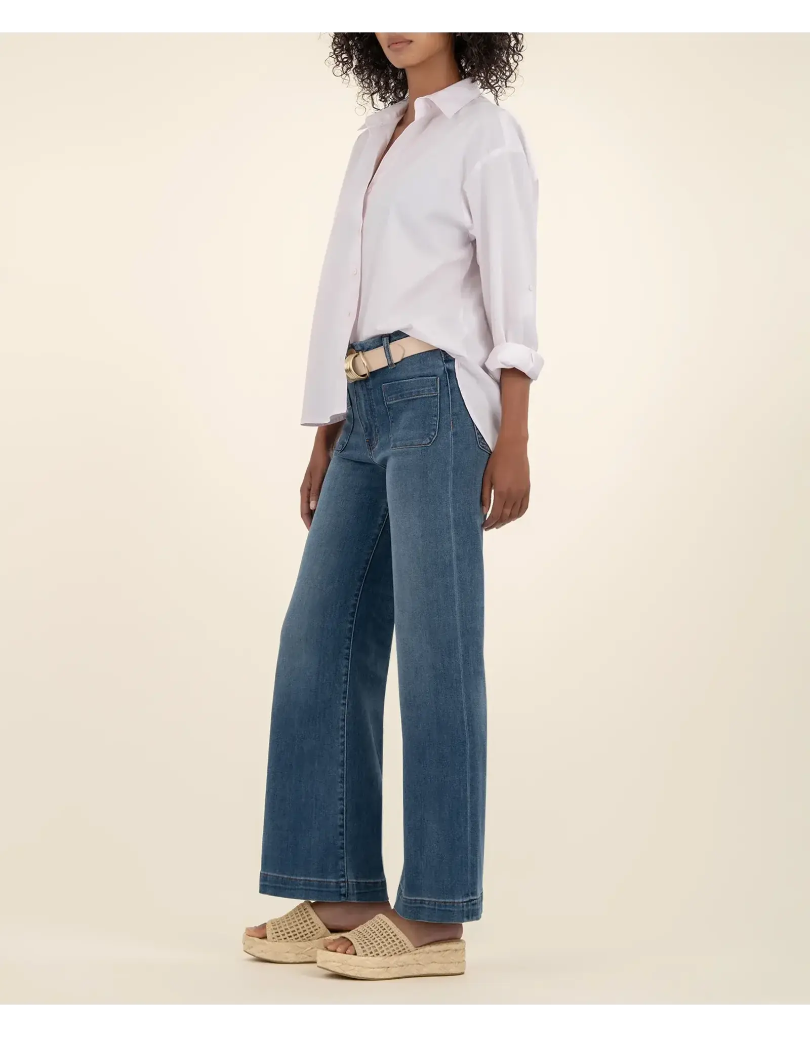 Kut from the Kloth / STS Blue KUT Meg High Rise Wide Leg Patch Pocket Reg Hem