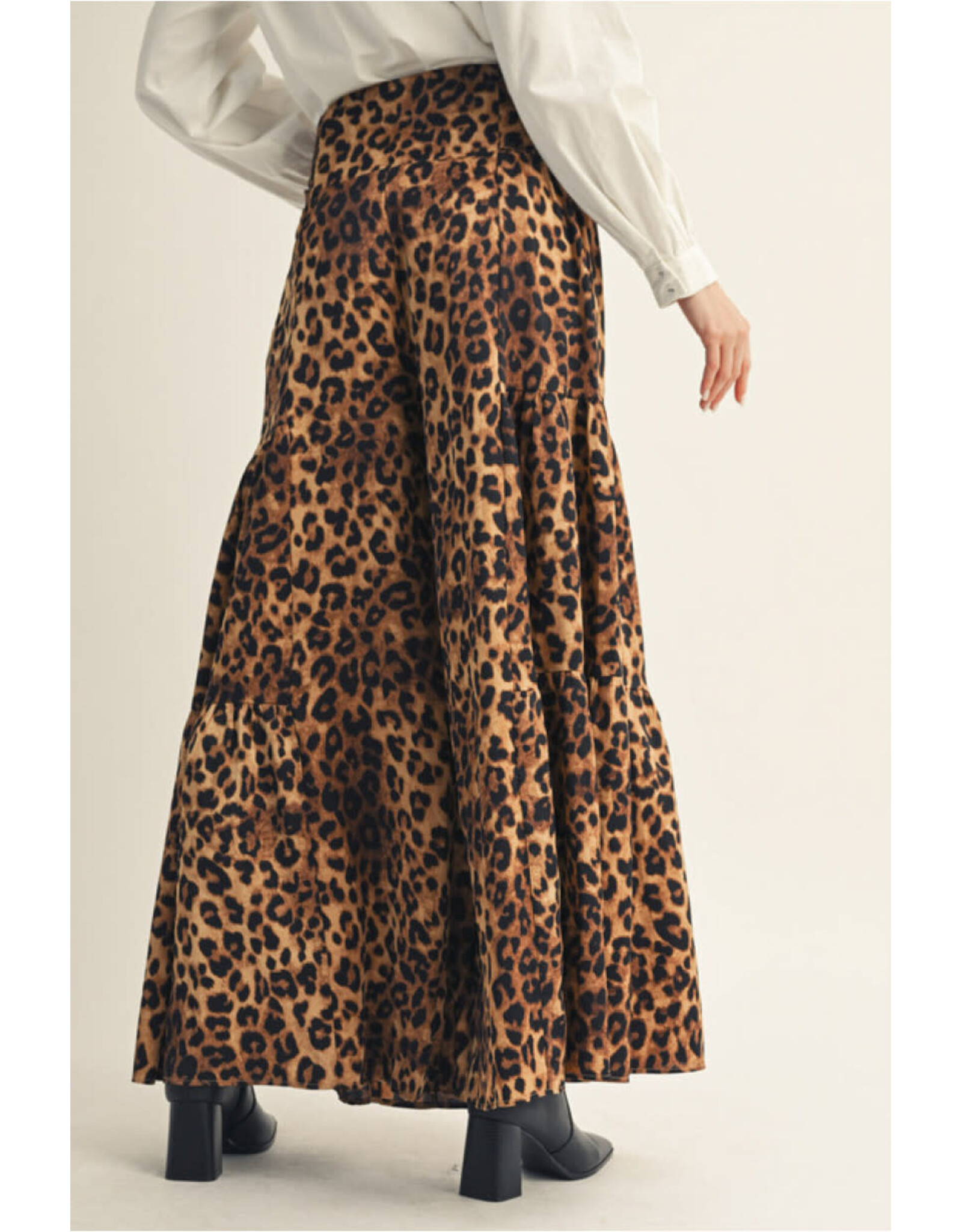 Leo Leopard Print Tiered Pants