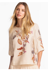 Johnny Was Johnny Was Mixed Media Dolman Blouse - Gineva