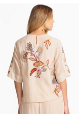 Johnny Was Johnny Was Mixed Media Dolman Blouse - Gineva