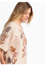 Johnny Was Johnny Was Mixed Media Dolman Blouse - Gineva