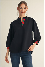 Guccish 3/4 Sleeves Solid Top