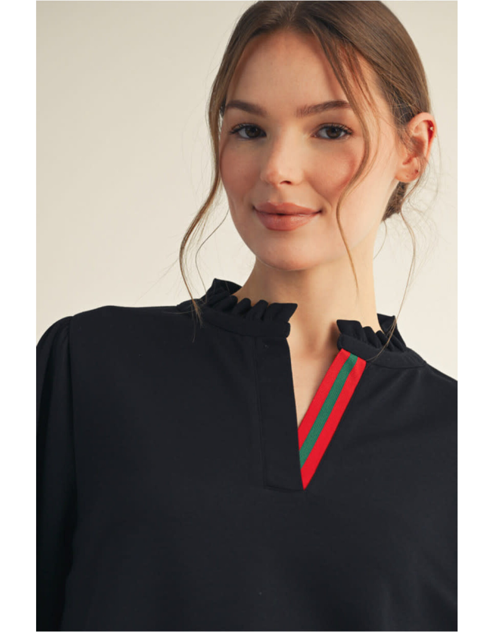 Guccish 3/4 Sleeves Solid Top