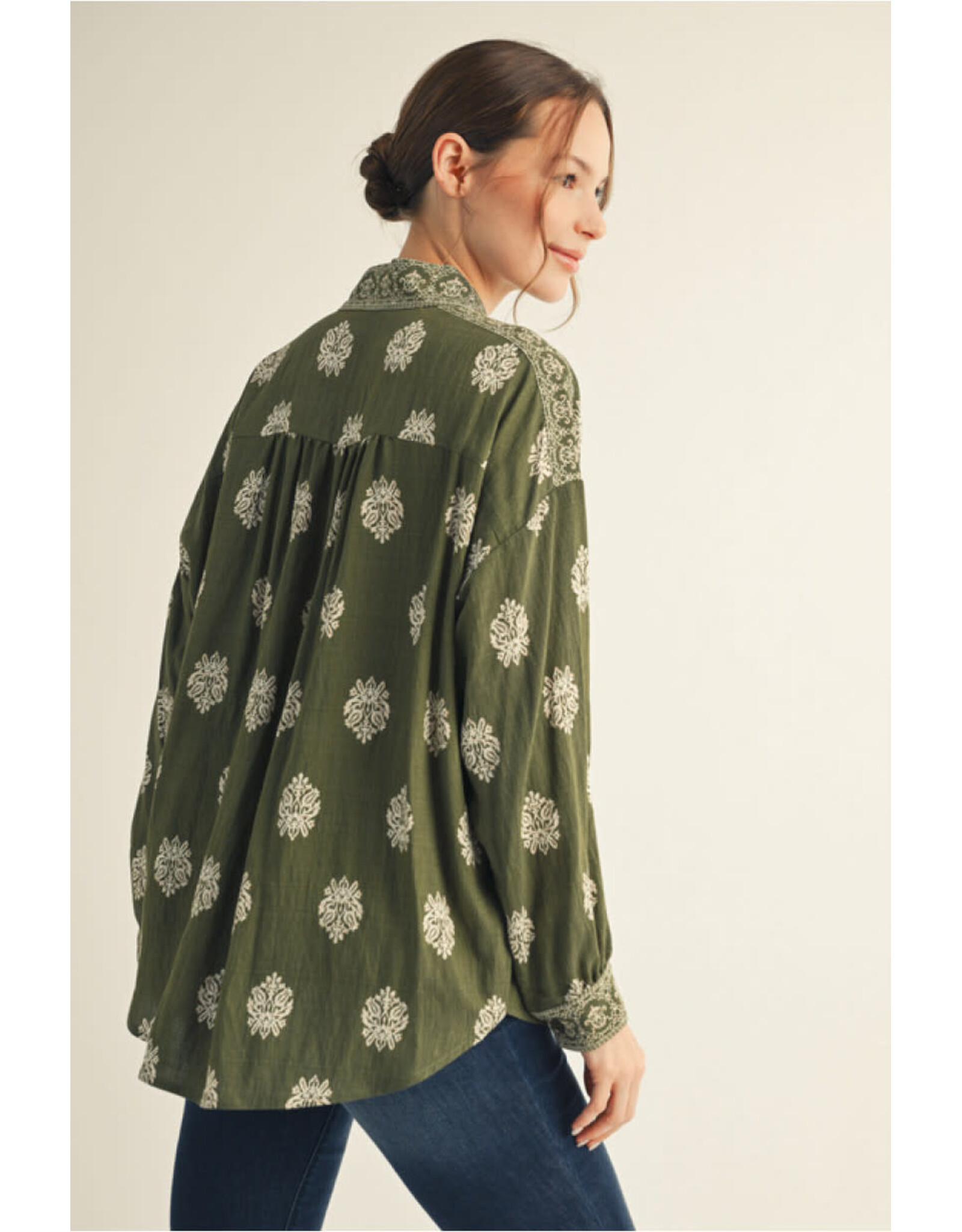 Tierra Damask Pattern Top