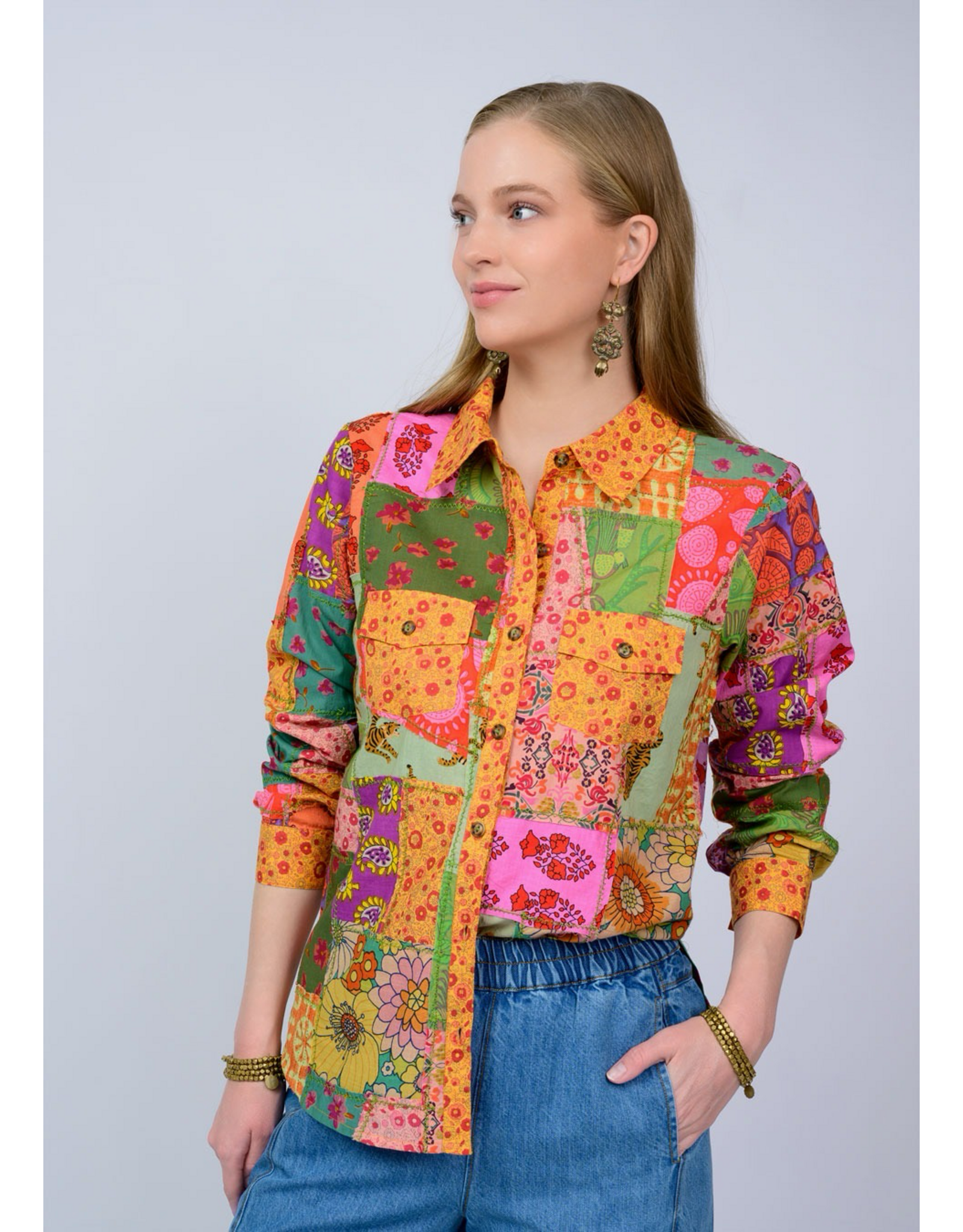 Ivy Jane Ivy Jane Patchwork Camp Shirt Multi