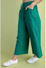 Gia Frayed Wide Leg Pants with Pockets