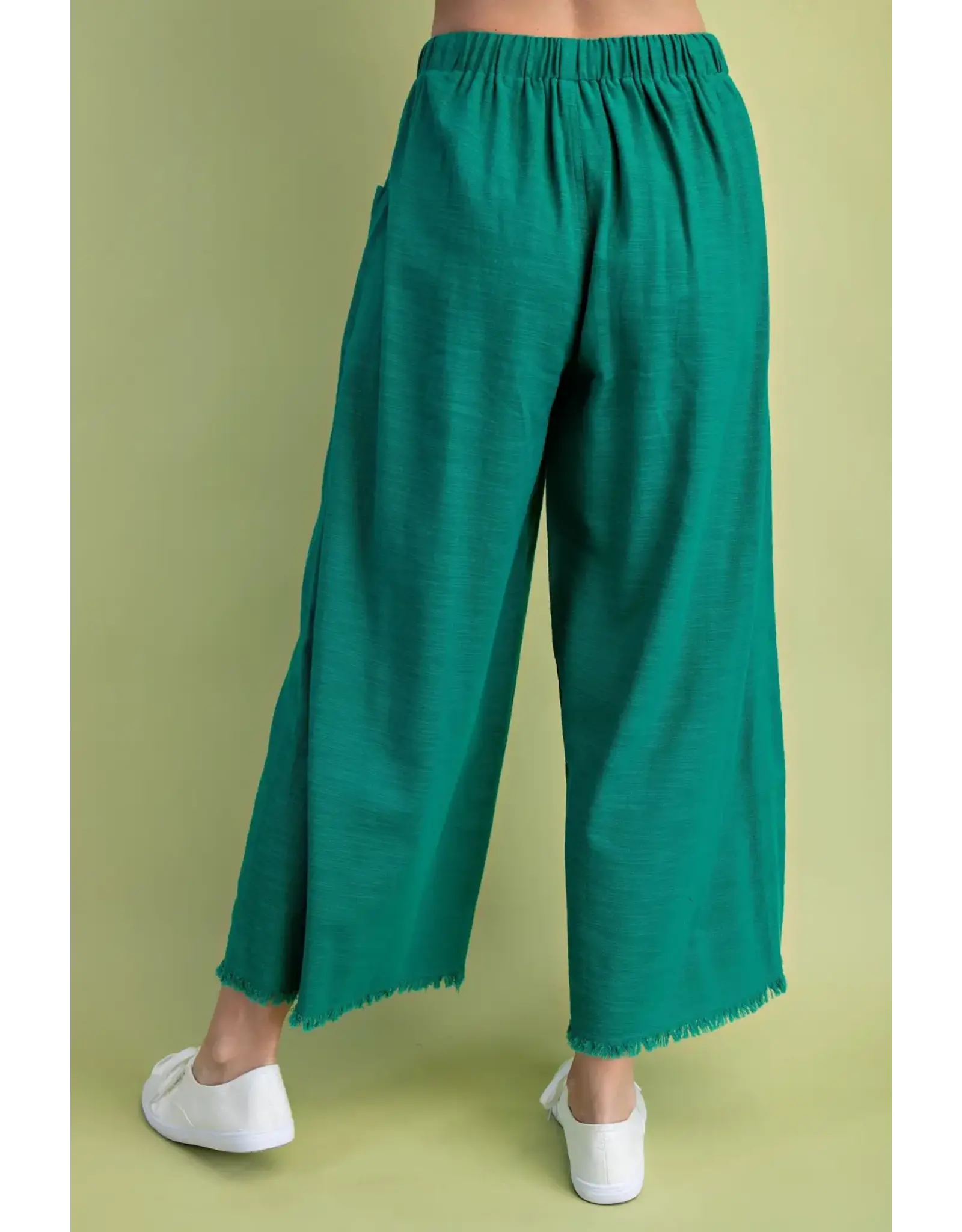 Gia Frayed Wide Leg Pants with Pockets