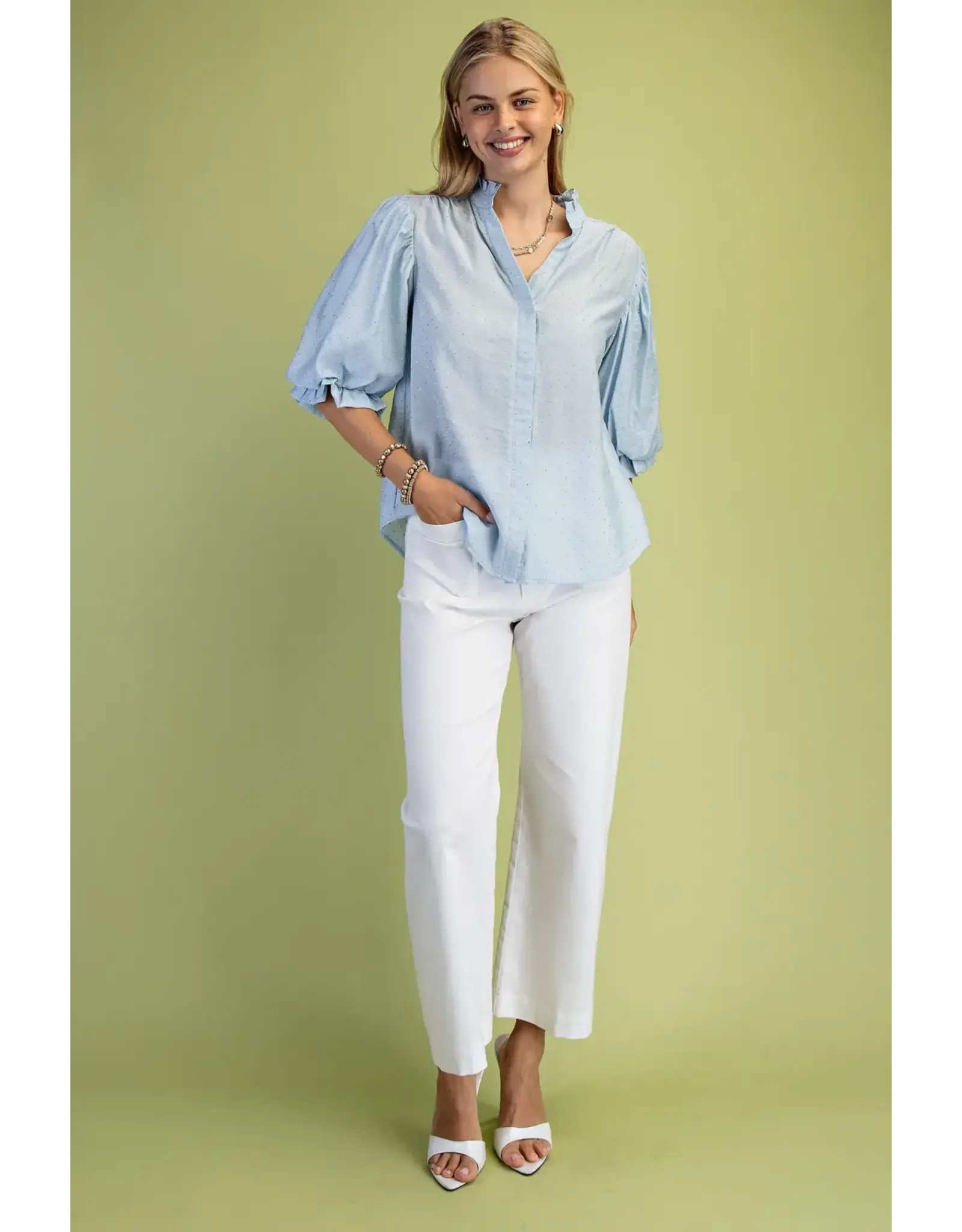 Gina Rhinestone Embellished Blouse