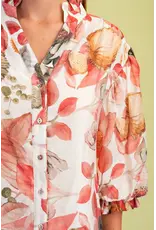 Gayle Floral Button Down Top