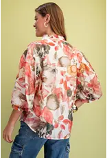 Gayle Floral Button Down Top