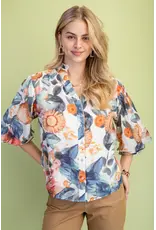 Gayle Floral Button Down Top