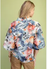 Gayle Floral Button Down Top