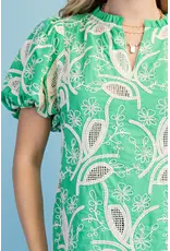 Ginny Floral Embroidered V-Neck Blouse