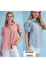 Gracie Embroidered Gingham Button Down