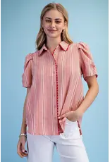 Gracie Embroidered Gingham Button Down