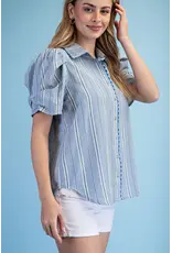 Gracie Embroidered Gingham Button Down
