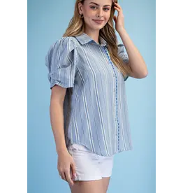 Gracie Embroidered Gingham Button Down