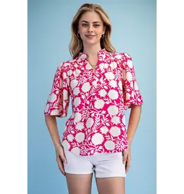 Teri Trapunto Stitched Blouse