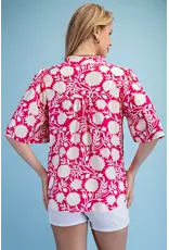 Teri Trapunto Stitched Blouse