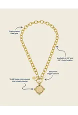Susan Shaw Coin Toggle Necklace