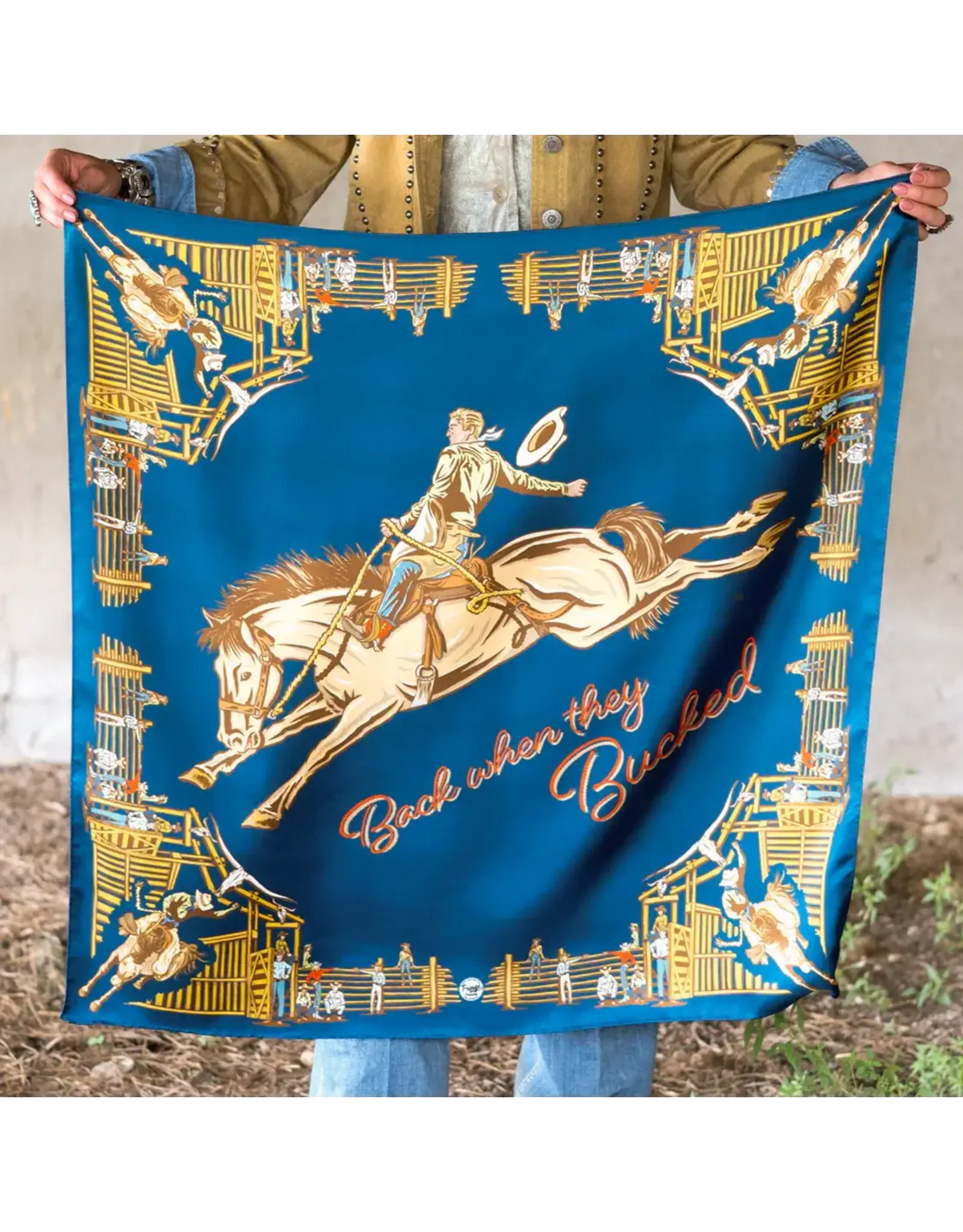 Fringe Scarves Fringe Back When They Bucked Long Tall - Navy