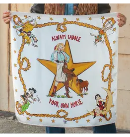 Fringe Scarves Fringe Always Saddle Your Own Horse Shorty - Off White