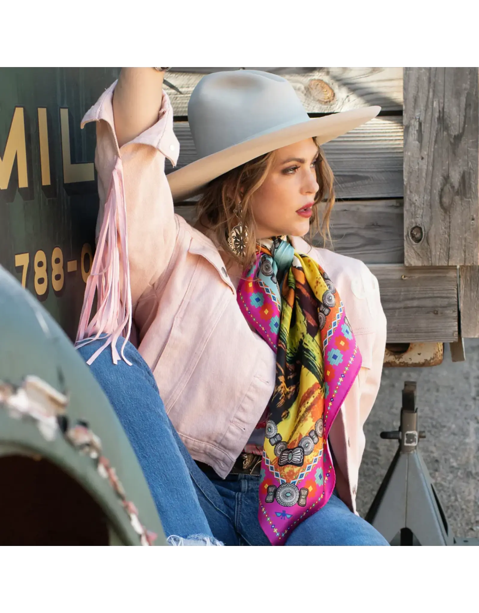 Fringe Scarves Fringe Ranger Shorty - Pink