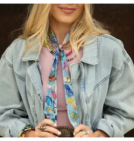 Fringe Scarves Fringe Twilly - Butterfly Chambray