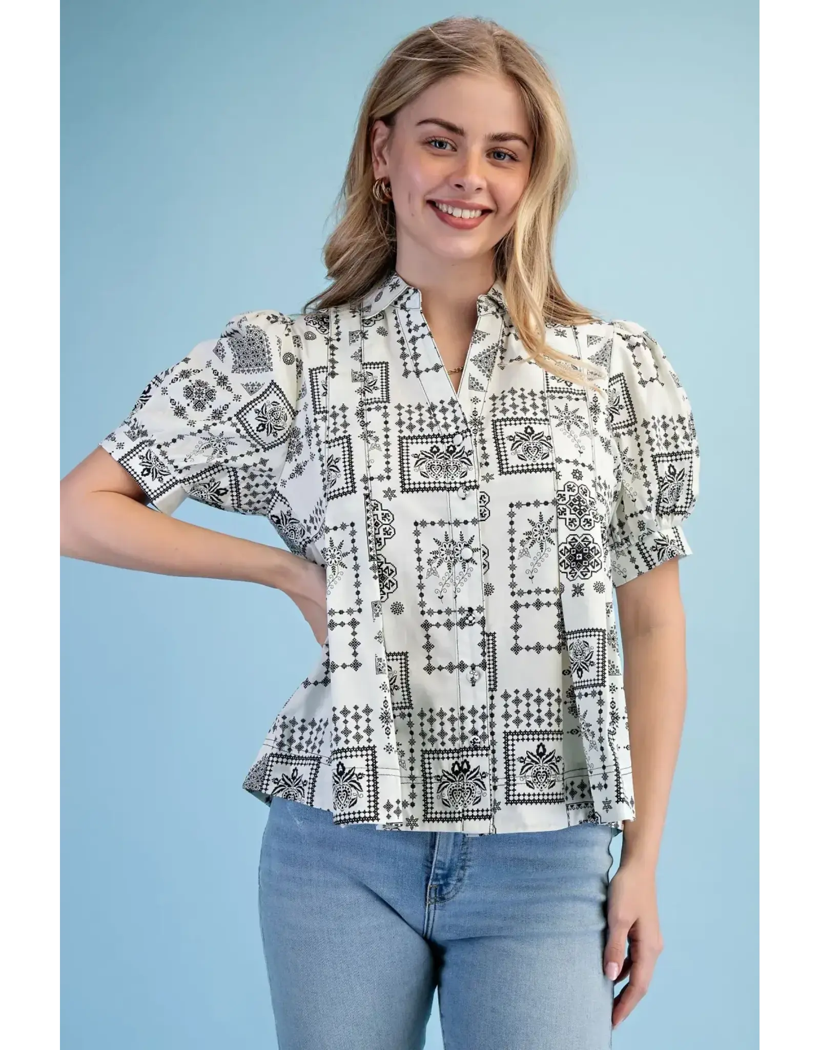 Tilly Floral Jacquard Print Shirt