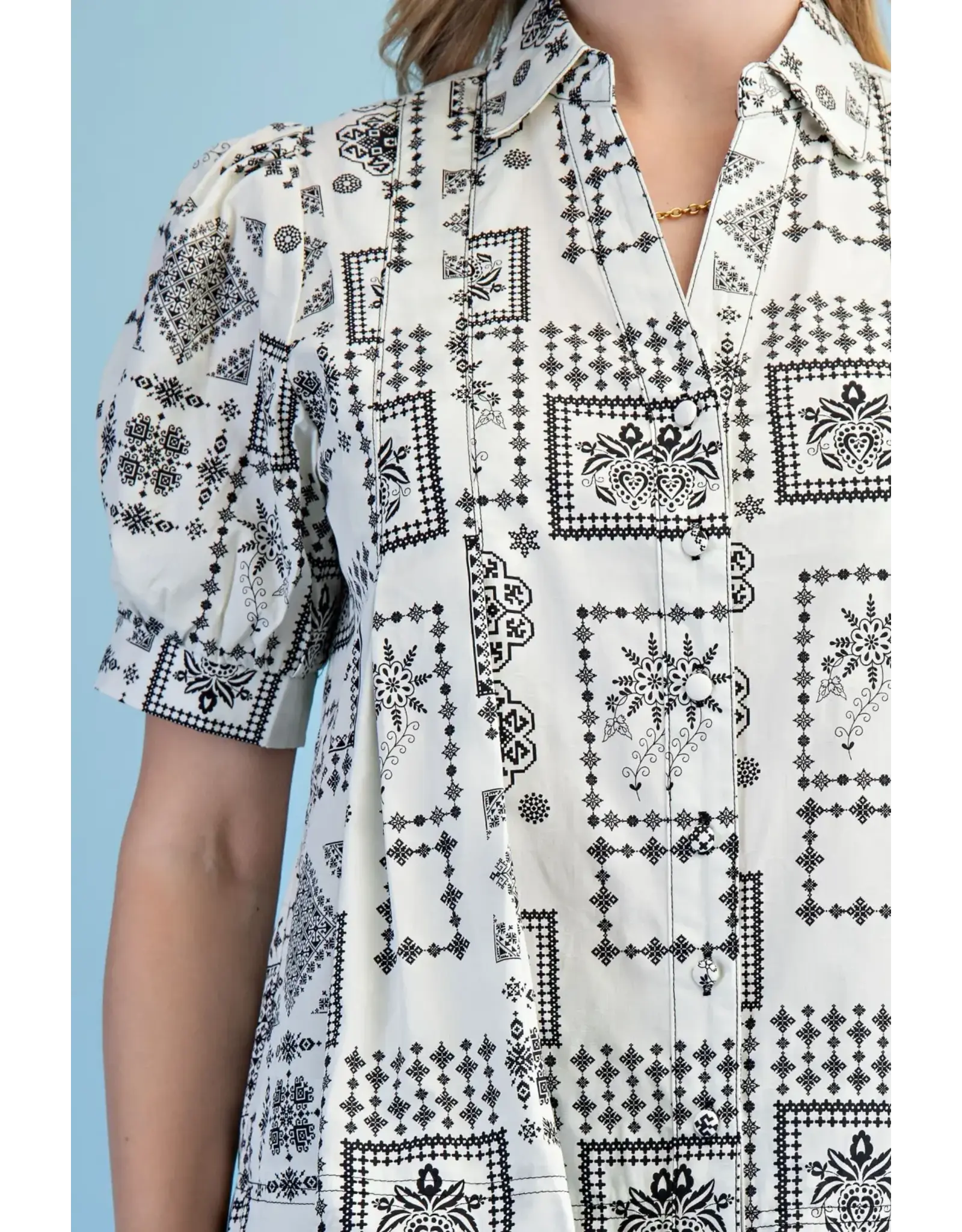 Tilly Floral Jacquard Print Shirt